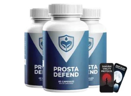 Prosta Defend dietary supplement for men, supporting prostate health, urinary comfort, and restful sleep